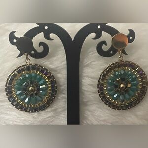 Elegant Beaded Circle Earrings